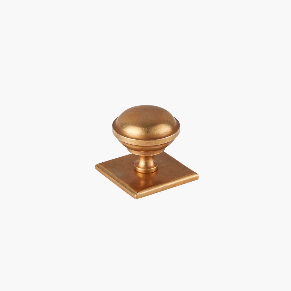 Queslett Cabinet Knob with Square Backplate_Signature finishes ...